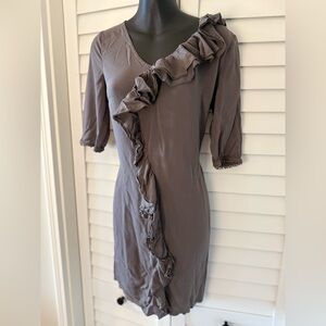 Noa Noa Chic Grey Women’s Ruffle Dress Size Small